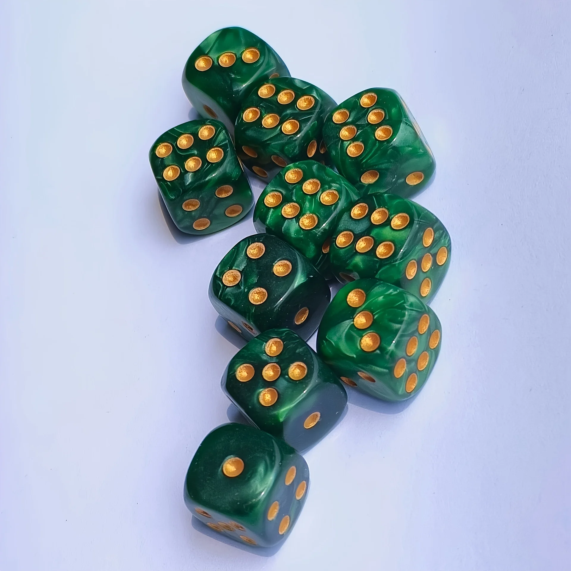 Board Game Live - 10 Stück 12mm Perlen-Swirl D6 Würfel,