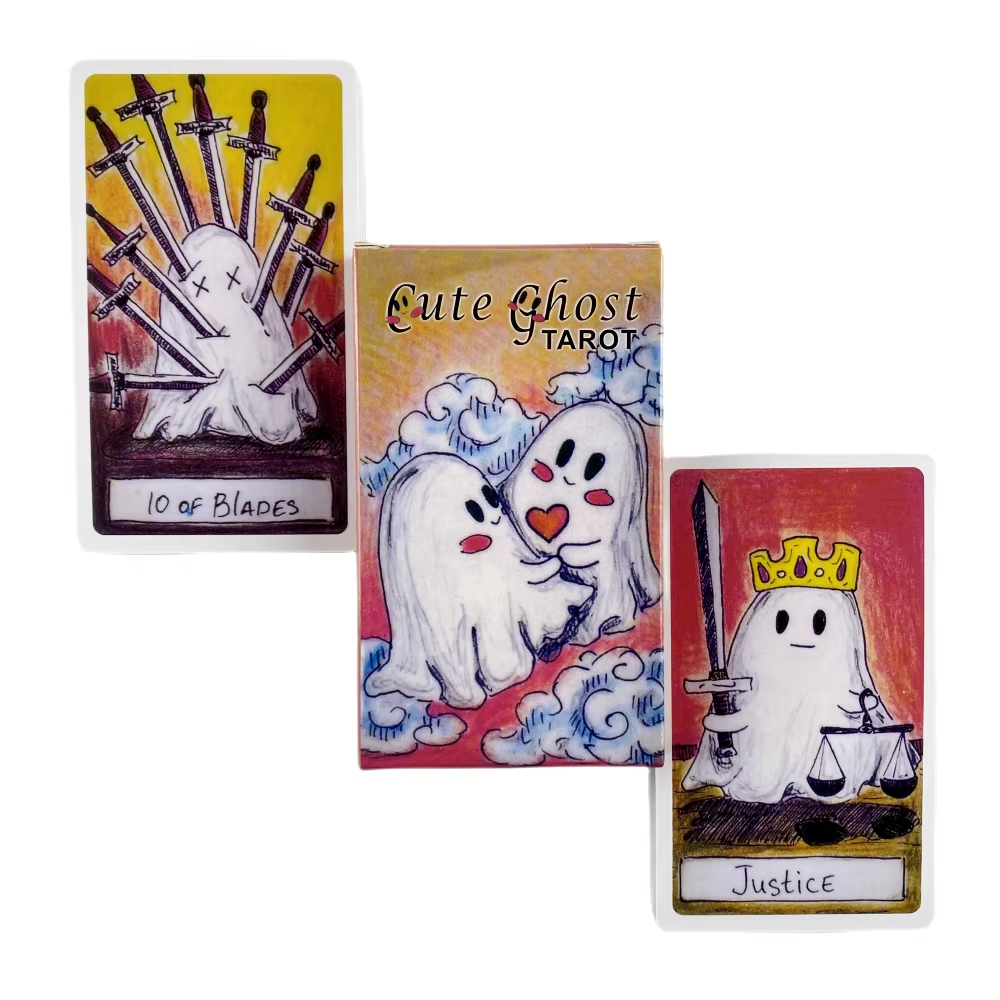 Board Game Of Life - Niedliches Geister-Tarot-Deck-Spielzeug-Set, Tarot-Deck, Oracle-Karte, Wahrsagerei, Familie,
