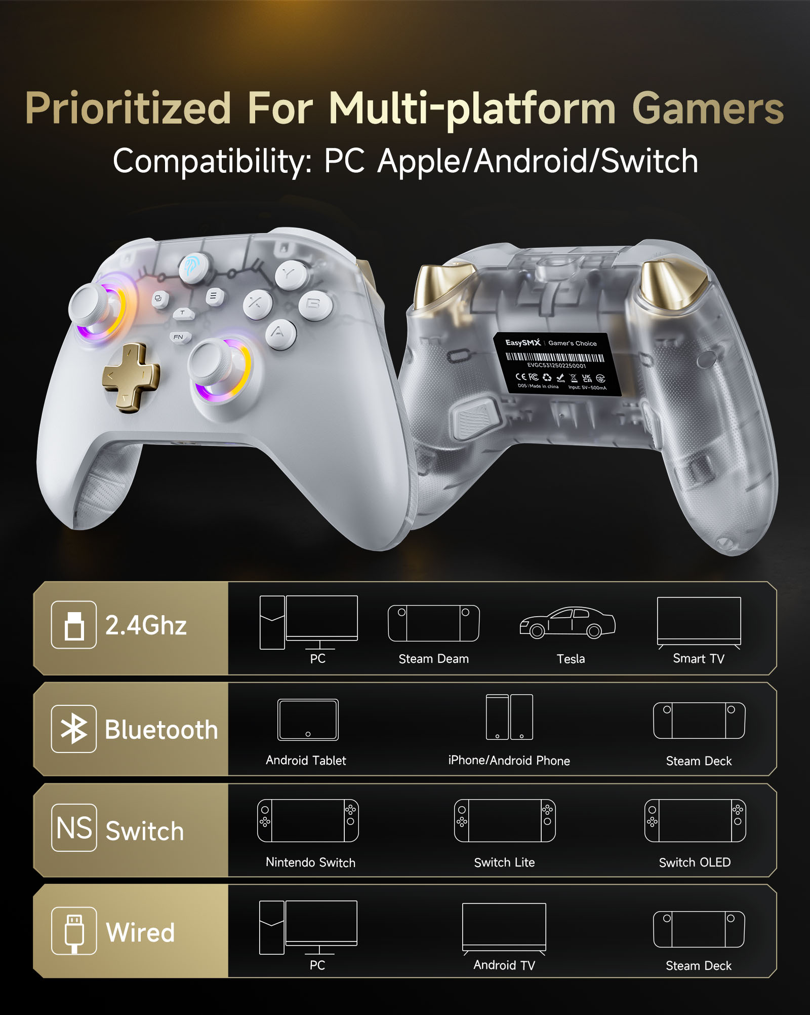 Board Game Android - EasySMX D05 Kabelloser Gamepad für Nintendo