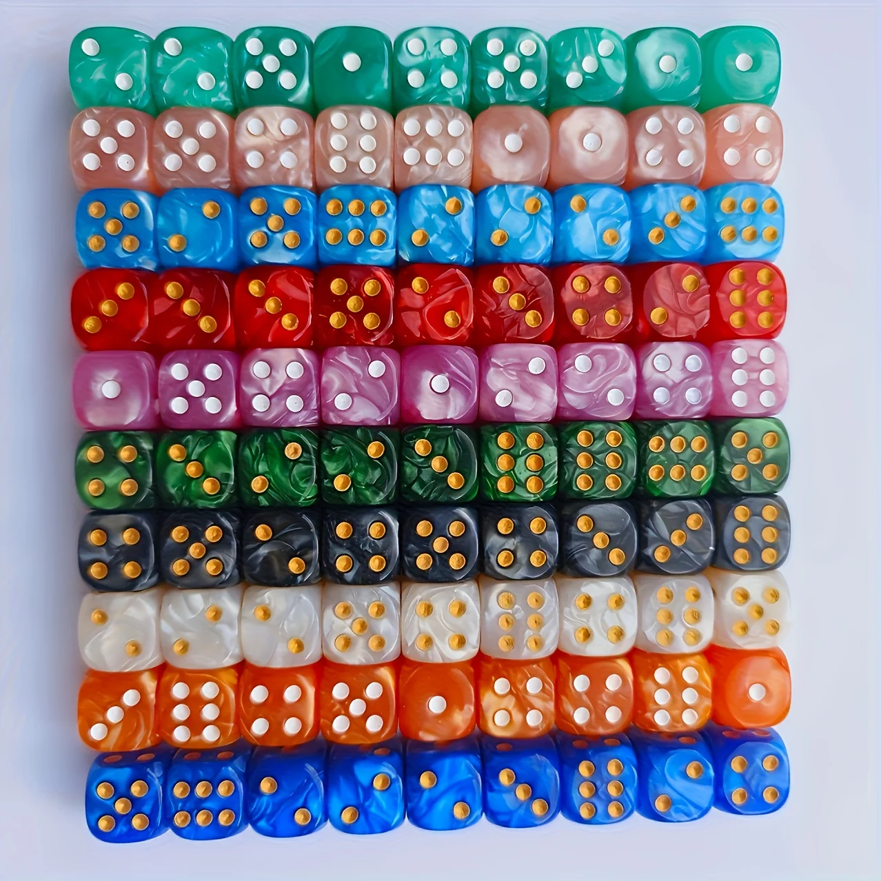 10 Stück 12mm Perlen-Swirl D6  – Board Game Live Bewertung und Preis