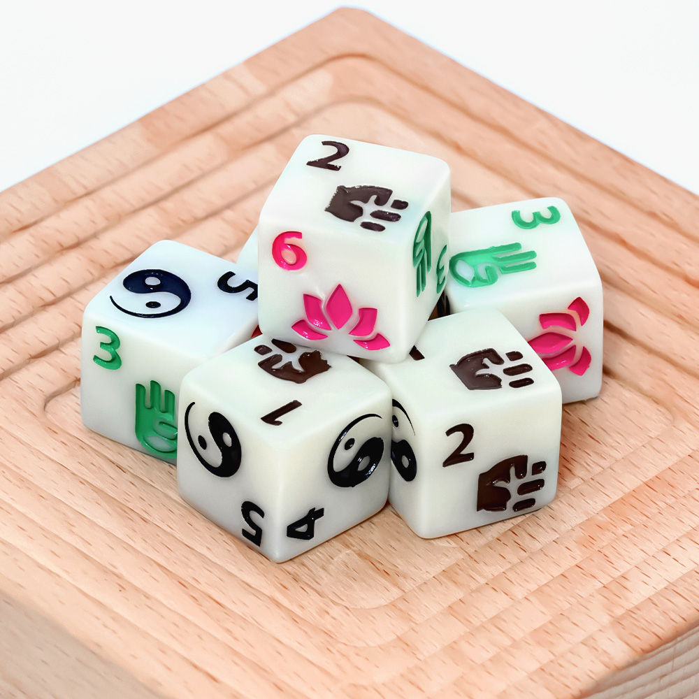 6-teiliges polyedrisches Würfe – Board Game Zen Bewertung und Preis