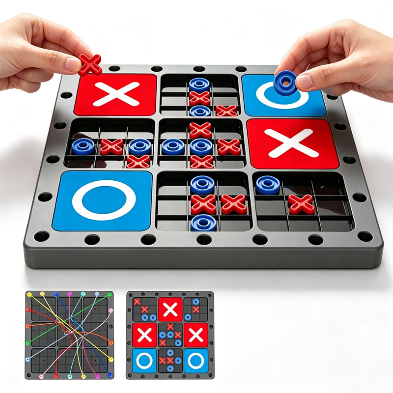 NEU 2-in-1 Tic-Tac-Toe-Brettsp – Strategy Board Game Bewertung und Preis